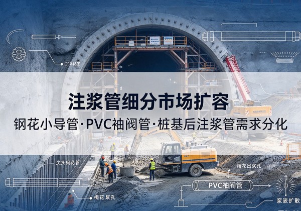 顺河注浆管细分市场扩容，隧道钢花小导管、PVC 袖阀管、桩基后注浆管需求分化